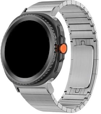 Länkarmband i rostfritt stål passar for Samsung Galaxy Watch 8 Ultra 2 / Galaxy ULTRA 7 47MM armband utan mellanrum remtillbehör(Silver,For Galaxy 7 Ultra 47mm)
