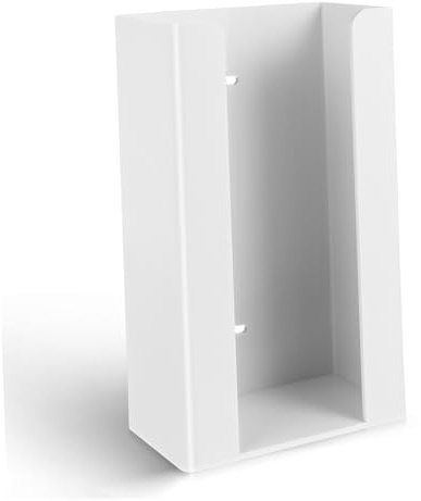 Garneck Transparente Handschuh Aufbewahrungsbox aus Wandmontierter Organizer für Einweghandschuhe Multifunktionale Platzsparende Aufbewahrung für Handschuhe und Tücher Weiß