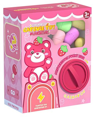 Gashapon Toys – Mini Vending Machine, Dispenser, Surprise Toy Set | Plush Dolls, Candy and Snack Dispenser Toys for Kids, Fun Collectible Playset for Boys, Girls and Teens