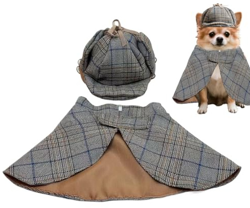 Husdjur för fest - Halloween hundmantel, justerbar kostymdräkt, mjukt tygdesign, lätt festtillbehör | festlig cosplay för små medelstora kattungar semester