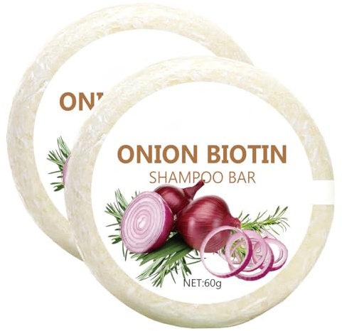 Teegxddy 2 Piezas Jabón de Champú de Cebolla Regulador del Pelo Graso | Antioxidante con Efecto Anticaída que Revitaliza y Purifica | Aporta Fuerza, Volumen y Brillo | Todo Tipo de Cabellos | 60g