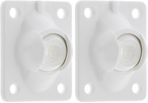 cyclingcolors Guide rotule sortie de caisson volet roulant platine 51x41mm pivotement 45° polyamide blanc Store Fenêtre Treuil Grenouillère Fixation Embout, sortie 6 pans 10mm (Lot de 2)