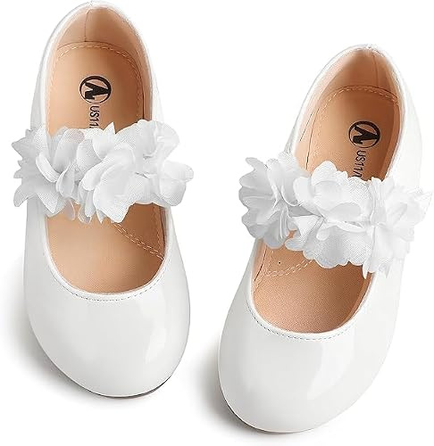 FUPPIA Toddler Girl Dress Shoes-Little Girl Mary Jane Shoes School Uniform Shoes Wedding Party