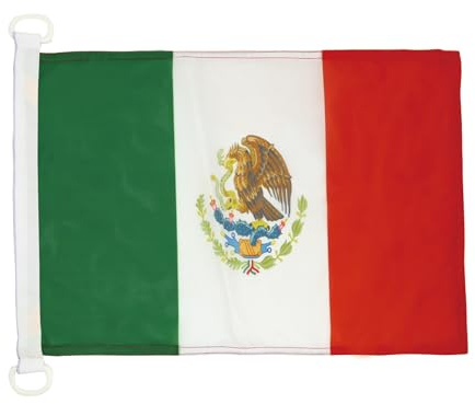 AZ FLAG Båtflagga Mexiko 45x30 cm Mexikansk Mesh-Polyester Plastringar