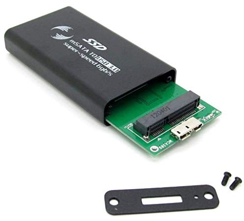 Pxyelec MSATA to USB 3.0 External Hard Drive Enclosure, Black | USB 3.0 Cable Included