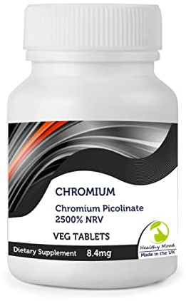 Chromium 180 Tablets 8.4mg Chromium Picolinate Dietary Health Supplements Nutrition Pills - Healthy Mood