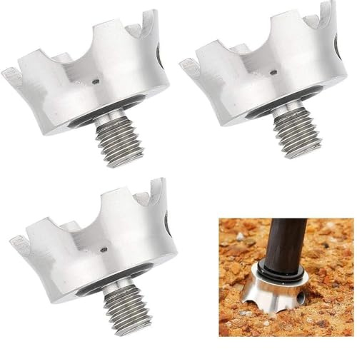 Stativ Spike, 3 Stück Edelstahl 3/8 Zoll Schnittstelle rutschfeste Kamera Stativ Spike