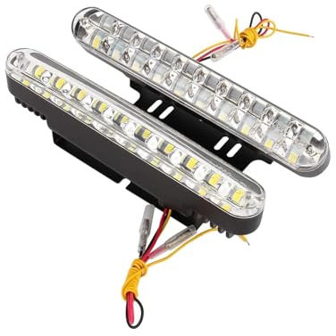 OUKENS Feux de jour 2X 30 LED voiture 12V DC feux de jour DRL conduite lampe de jour + clignotant