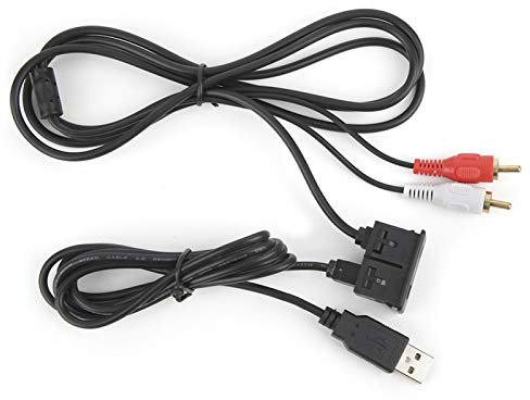 Kuuleyn Cable USB Auxiliar, Cable de extensión de 3,5 mm y 3,3 pies, Cable USB Auxiliar estéreo Hembra a 2 Cables RCA Macho para Coche, Barco, Motocicleta, Abs