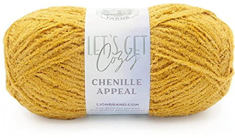 Lion Brand Yarn Company Yarn, Polyester, Harvest Gold, 1 Pack