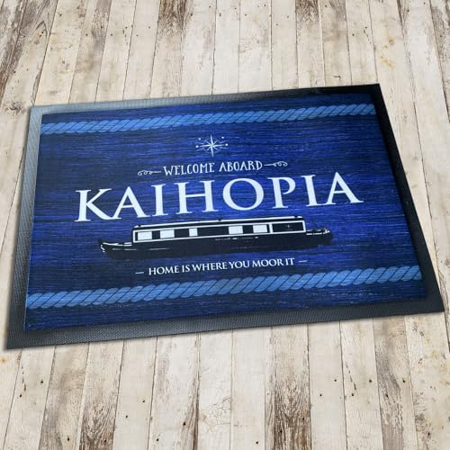 Artylicious Personalised Narrow Boat mat - Boating accessories - Canal barge Nautical door mat 60 x 40cm Mat w1