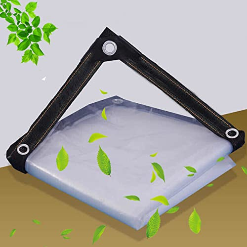 Telone Trasparente con Occhielli, 2X4M PE Impermeabile Antipolvere Telone Copertura Protezione, 0,12mm Antipioggia Telo per Esterno Balcone Giardinaggio Serra (Colore : Chiaro, Taglia : 2x4M)