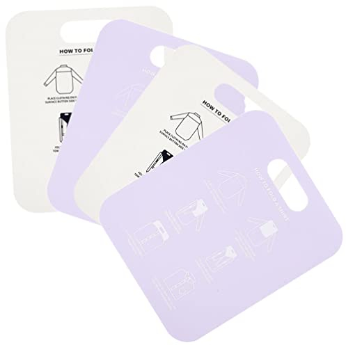 Cabilock 4 Stücke Hemd Faltbrett T-Shirt Ordner Kunststoff Wäscheordner Kleidung Aufbewahrung Organisator Werkzeug Für Erwachsene Kinder Zum Falten Von Kleidung