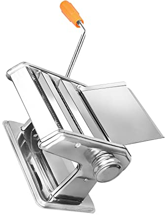 Pasta Machine Pasta Cutter Stainless Steel Manual Fresh Rolling Pin for Spaghetti and Lasagne Tagliatelle Fettuccine 2 Blades