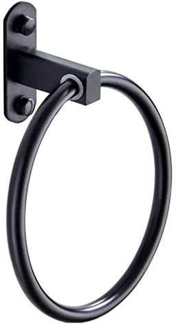 Handtuchhalter Wand Handtuchständer Bad Space Aluminium Handtuchring Badezimmerregal Schwarz Runder Handtuchring Wandbehang Ring Badezimmer Handtuchhalter Handtuchstange Badetuchhalter