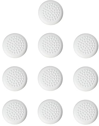 VicRole Thumbstick Caps for Meta Quest 3S Controller, VR Accessories Thumb Grip Caps for Oculus Quest 3, Quest 2, White 10 Pcs Joystick Caps for Oculus Quest Pro Rift S Virtual Reality