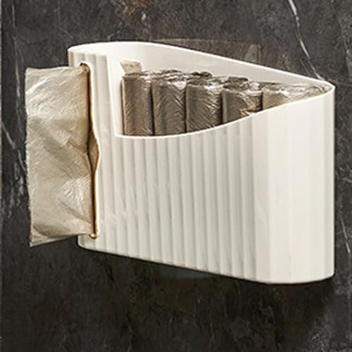 Organizzatore di Sacchetti della Spazzatura da Parete, Dispenser di Sacchetti della Spazzatura in Plastica Supporto Adesivo per Sacchetti della Spazzatura per Cucina, Bagno