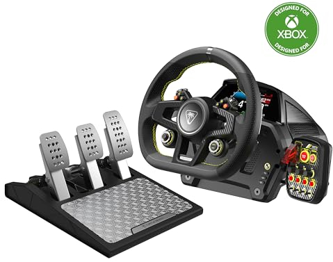 Turtle Beach VelocityOne Race Système de Volant et Pédales avec Retour de Force, Palettes au Magnétiques & Capteurs à effet Hall pour Xbox Series X|S, Xbox One, Window 10|11 [Licence officielle Xbox]