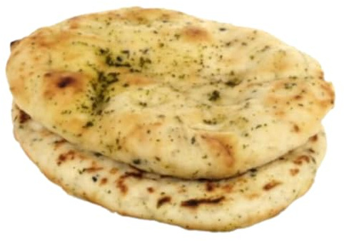 Naan garlic and coriander 20pcs - Hand Shaped and baked Nan bread (2 pcs per bag x Case of 10)