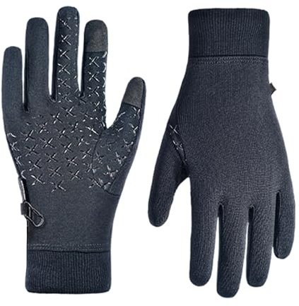 DEXFUZE DexShell Waterproof Gloves StretchFit v2, Three-layer Laminated, Merino Wool Lined, Slim Fit – Lightweight Unisex Gloves for Ski, Snowboarding & Winter Sports, Black, Medium