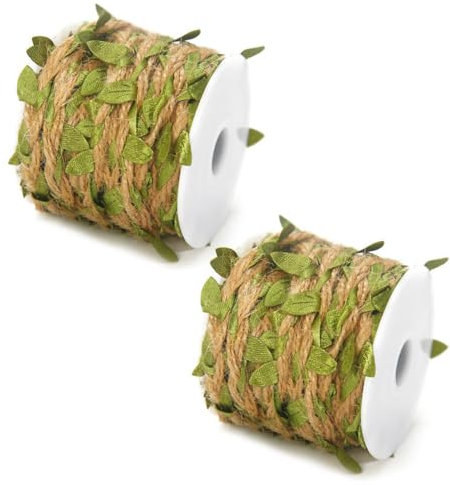 2 rotoli di viti simulate, piante sospese da giardino, ghirlande di spago, rattan decorativo artigianale, ghirlanda di foglie verdi