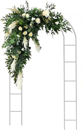 ZCX Gazebo De Jardín, Arcos De Pabellón De Rosas De Jardín, Gazebo Ideal for Patio Trasero, Césped, Ceremonia De Decoración De Bodas para Jardín Exterior, Fiesta de Bodas Decoracion(Bianco,W1.2M*H2.2M