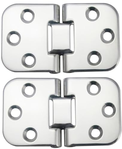 Schranktürscharniere, 2pcs Edelstahl 180 Grad Flush -Halbschlüsselscharnier für Boot, Schrank, Luke, Wohnmobile