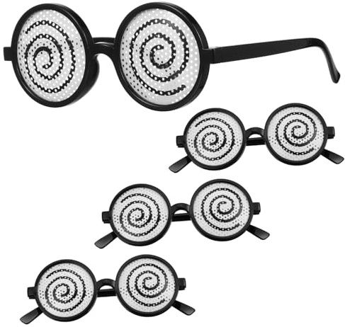 NIYANGLE 4stücke Teiliges Runde Partybrillen Mit Lustigem Design Leichte Und Robuste Partybrille Als Foto-accessoire Bequemes Tragen Ohne Druck Für Feierlichkeiten Und Kostümierte Anlässe
