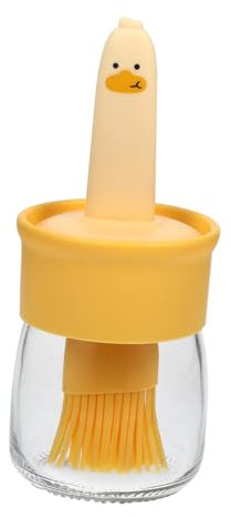 Mobestech Dispensador de Aceite con Pincel de Silicona Cepillo Portátil para Untar Mango Ergonómico Utensilio de Cocina para Barbacoa para Cocinar y Asar Herramienta Multifuncional