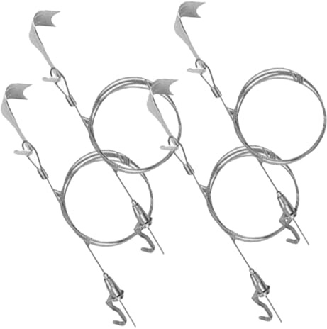 BELLIFFY 4sets Picture Hook Wire Rope for Hanging Cord Picture Frames Diy Cord Hanging Rope Steel Wire for Wall Art Display