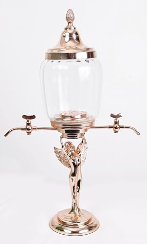 RoyalAntiquess Handmade Brass Copper Lady Fairy Absinthe Fountain with Wings- 2 Spout Absinthe tower -Absinthe Dispenser