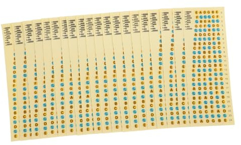 Beaupretty Adesivi per Chitarra 20 Pezzi Note Musicali, Pvc Resistente e Facile da Staccare, per Principianti di Chitarra Acustica ed Elettrica