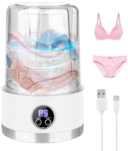Lave-Linge Portable 1L Rechargeable Nettoyage Profond Double Mode | Mini Lave-Linge Pour Sous-Vêtements Pour Vêtements Bébé Literie Animaux Sous-Vêtements Chaussettes Camping-Car