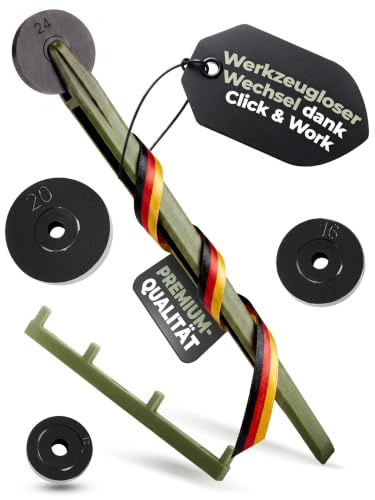 GreenSmoother Silikon-Abzieher Set, schwenk und wechselbar mit 4 Aufsätzen | Fugenglätter mit Wechsel per Click & Work | schwenkbarem Kopf für präzise Fugen, Ideal für Bad, Küche, Fenster & Sanitär