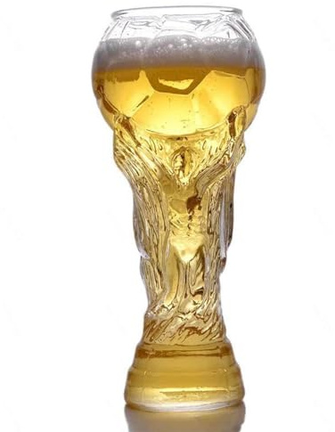 Verre à Bière pour Coupe Du Monde, 800ml Tasse Trophée Football, Verres à Bière pour Papa Père Mari Frère Petit Ami
