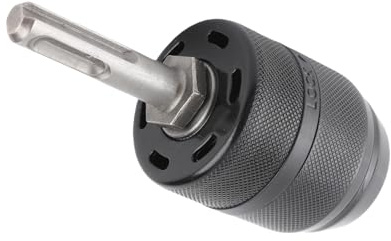 Adaptador de Acero Cromado con Portabrocas SDS sin Llave, Diseño