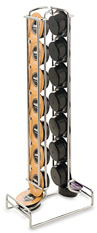 MACOM Just Kitchen 602 Totem Coffee Compatibile con Lavazza a Modo Mio Portacapsule caffè, Acciaio Cromato, Grigio