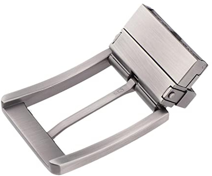 Sharplace Mens Reversible Belt Buckle Replacement, Fit for 34mm Leather Strap - Premium Quality, Pearl Gray, as described