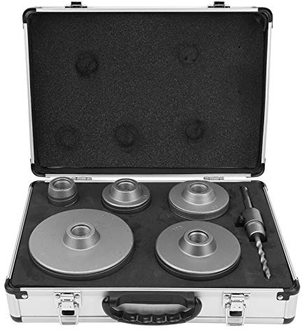 Lot de 6 Scie à Cloche Trépan, SDS Plus Jeu de Forets avec Adaptateur, Béton Set de Forets pour Climatiseurs, Machines à Laver PoinçOnnage de Tuyaux, 40 mm/65 mm/80 mm/100 mm/125 mm