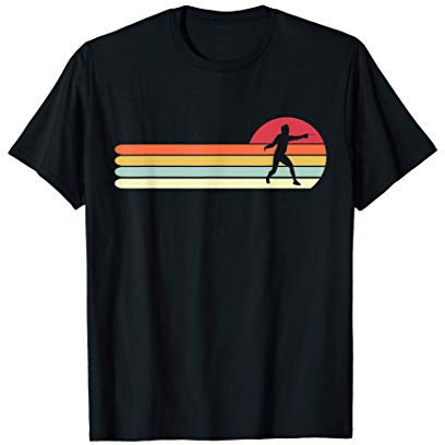 Herren Retro Vintage Fechten Geschenk für Papa, lustige Fechten T-Shirt
