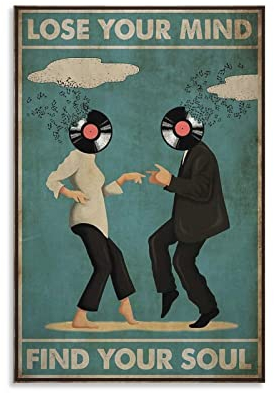 JHGO Poster vintage Lose Your Mind, stampa artistica moderna su tela, decorazione per camera da letto, 60 x 90 cm