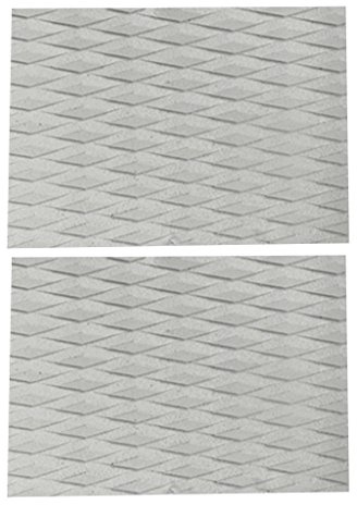 Harilla 2 Grooved Eva Traction Pads Deck Grip Tail Pads für Surf / / Surfboard/Kiteboard/Skimboard/Paddleboard/S, Grau 2 Stück