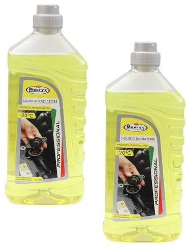 MAURY'S IL NUMERO UNO DEL RISPARMIO Liquido Professionale per RADIATORE per CIRCUITI di Raffreddamento 1 LT (Giallo, 1 Litro)