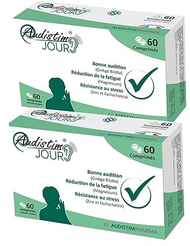 Audistimpharma - AUDISTIM DAG - Bra hörsel - minskad trötthet - stressbeständighet - set med 2 lådor med 60 komp. (2)