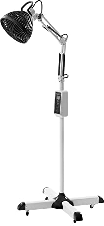 RibasuBB Infrarotlampe Wärmelampe, 300 watt Rotlichtlampe Infrarotlicht Heimgebrauch Infrarotlicht-Rotlicht-Wärmelampen Set, 180° Gedreht Werden, 30/60/90 Minuten Timing-Funktion