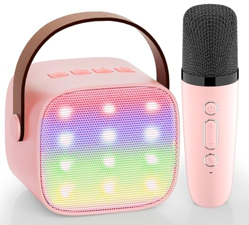 Karaoke Mikrofon Kinder Karaoke Maschine Geschenke für Mädchen - Mini Karaoke Maschine - Kinder Karaoke mit Mikrofon-Geburtstagsgeschenk Kindertag- Spielzeug für 3 4 5 6 7 8 9 10+