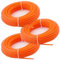 Akuoly Grass Trimmer Line Nylon String Strimmer Spool Round Wire 2.4 mm 30m x 3 Rolls for Trimmers Orange
