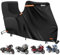 Motorbike Cover Waterproof Outdoor with Side+Top Box,420D Heavy Duty Motorcycle Covers for Outside Storage,fits Ultra Limited,Road Glide Limited,Gold Wing,Roadmaster,Indian Pursuit(118X44X56)