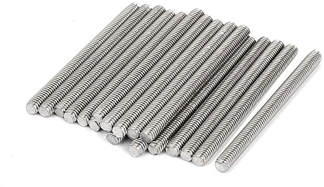 Vollgewindestange,Gewindestangenbolzen, 20 Stück M6 Vollstangenbolzen aus 304 Edelstahl for Ankerbolzen, Aufhänger und U-Bolzen(Size:M6x30mm)