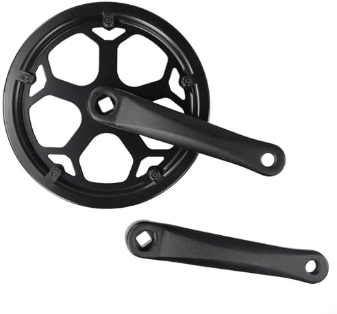 Guarnitura singola con foro quadrato, 40T, 48T, 52T, dimensioni della corona 52T, cono quadrato per piegatura da città, pedivelle per mountain bike (48T)